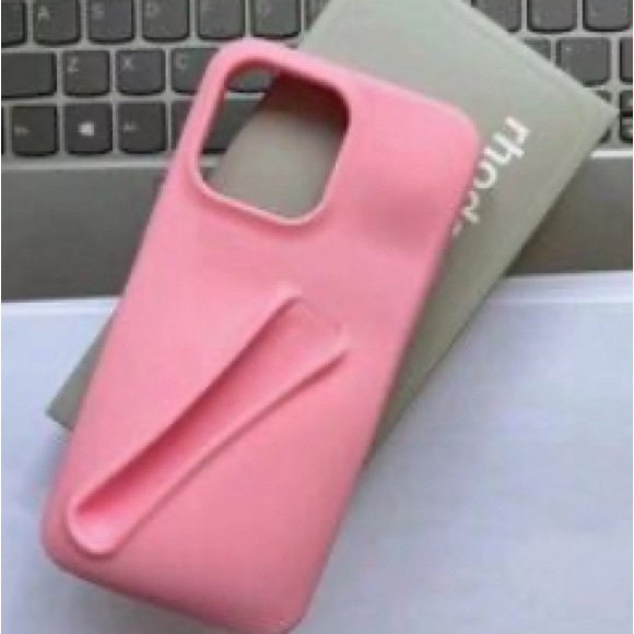 Pink Phone Case with lip gloss holder (rhode) for IPhone 14 max pro - Picture 2 of 4